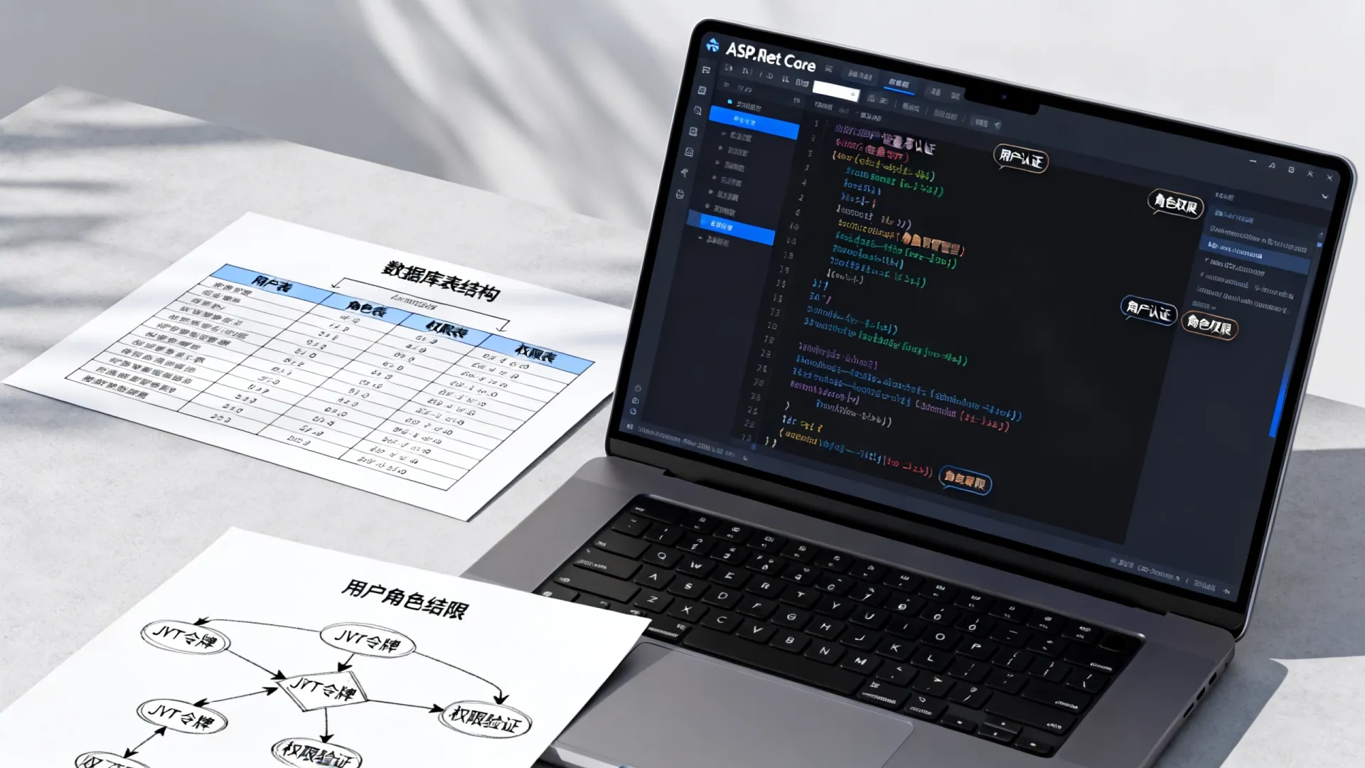 在ASP.NET Core中如何实现安全的用户登录认证与角色权限管理？