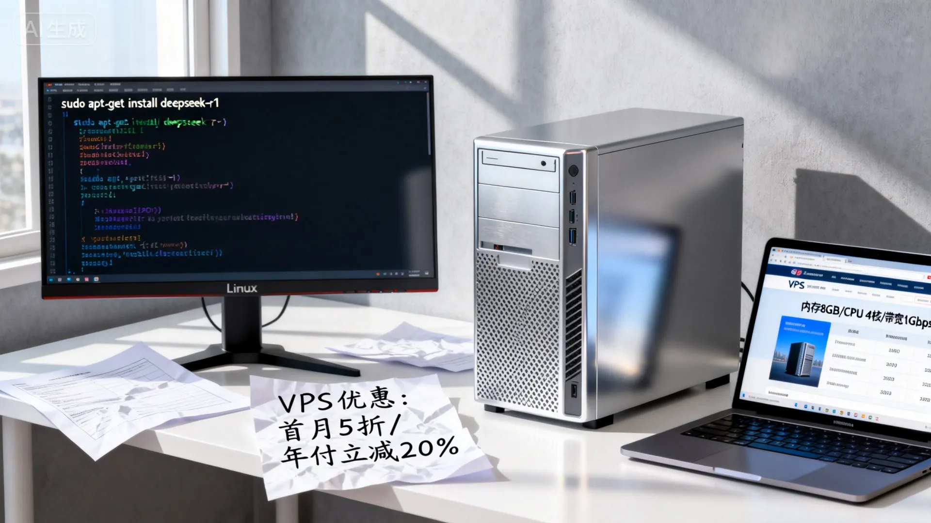 DeepSeek-R1私有化部署教程 | Linux服务器搭建AI大语言模型 - VPS评测 - 国外VPS，国外VPS商家，评测及优惠