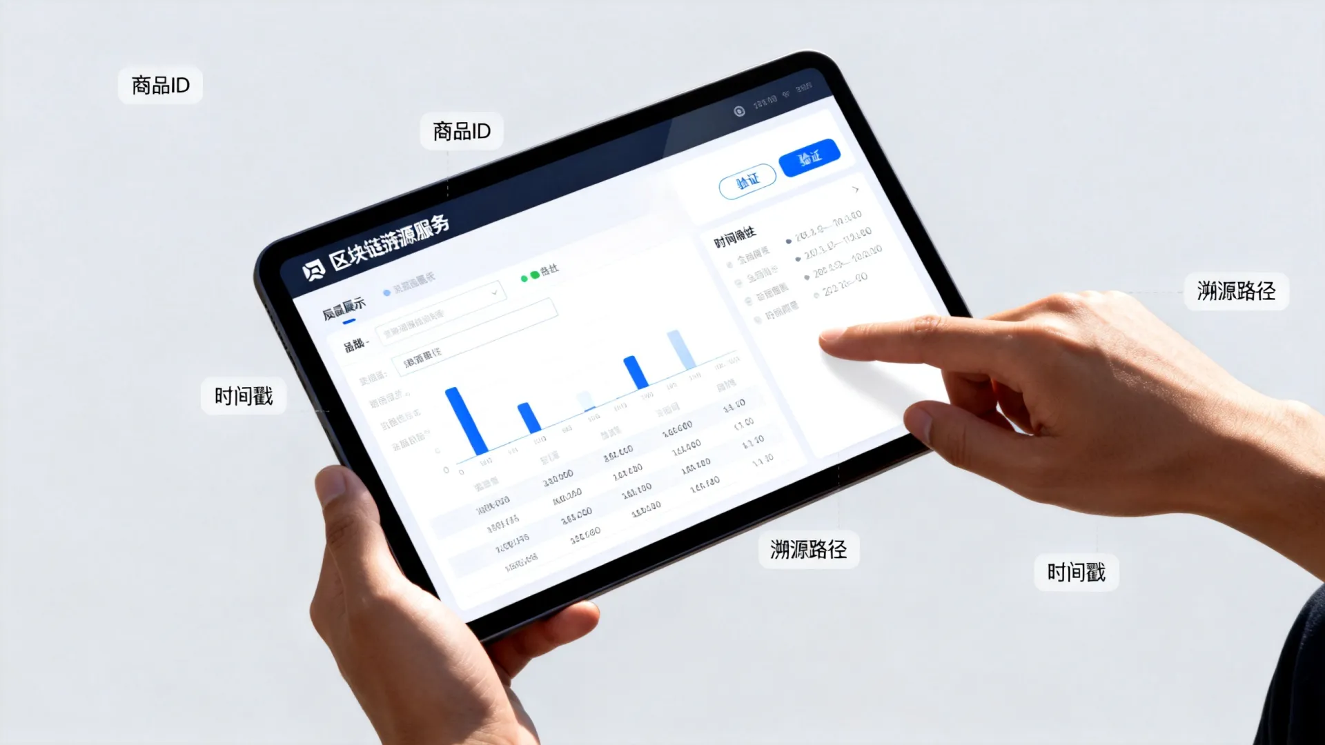 国内区块链溯源服务界面