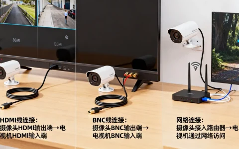 监控摄像头怎样连接电视机，有哪几种连接方法