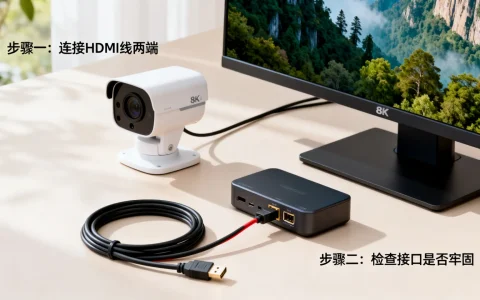 监控摄像头怎么连接显示屏，接线方法步骤图解
