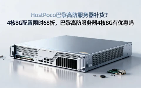 HostPoco巴黎高防服务器补货？4核8G配置限时68折，巴黎高防服务器4核8G有优惠吗