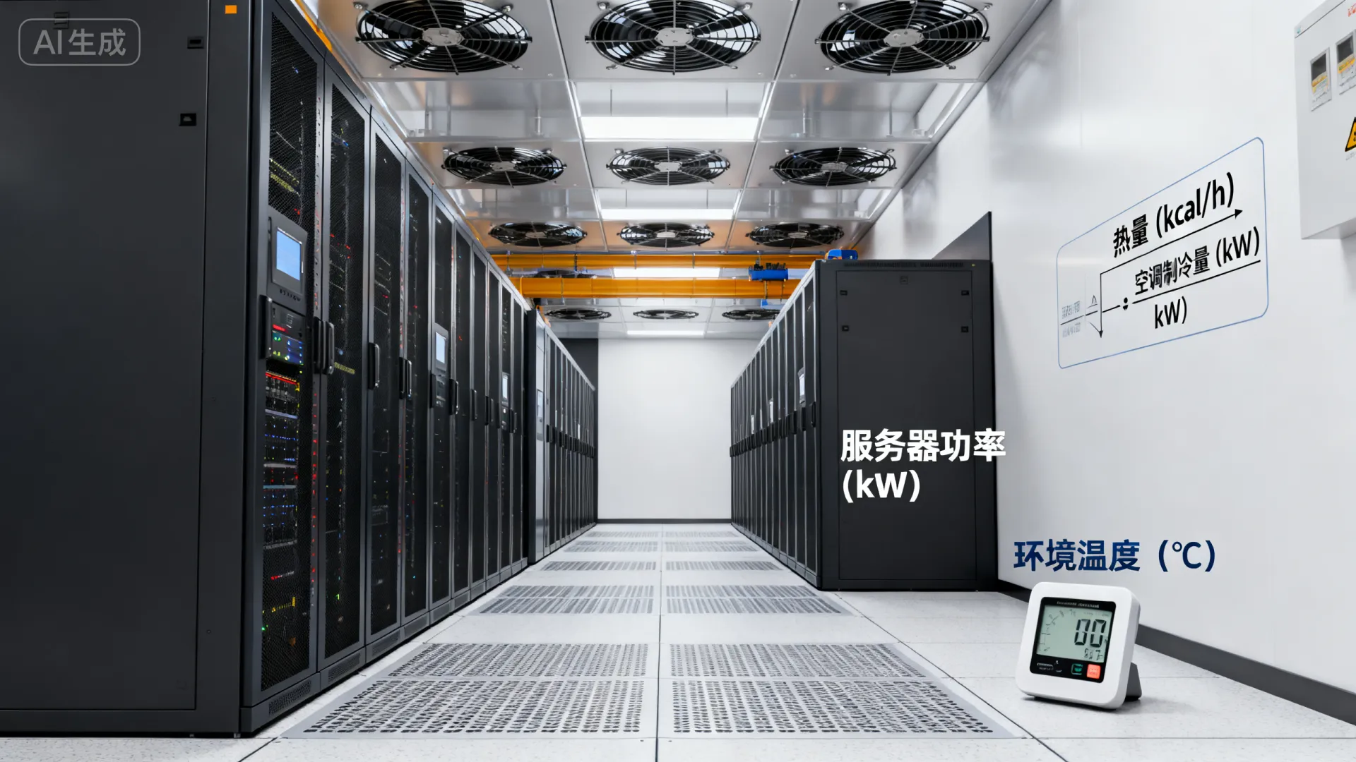 服务器机房热量如何计算?机房热量计算公式与空调选型指南 机房热量计算公式与空调选型指南