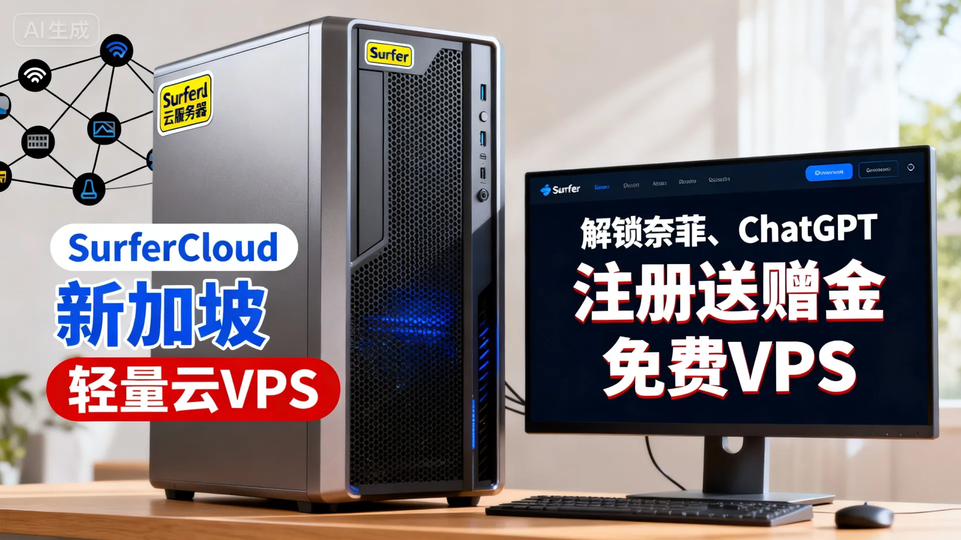 SurferCloud怎么样?SurferCloud新加坡轻量云VPS测评分享,解锁奈菲、chatgpt等流媒体;注册送赠金购买免费VPS - VPS评测 - 国外VPS，国外VPS商家，评测及优惠