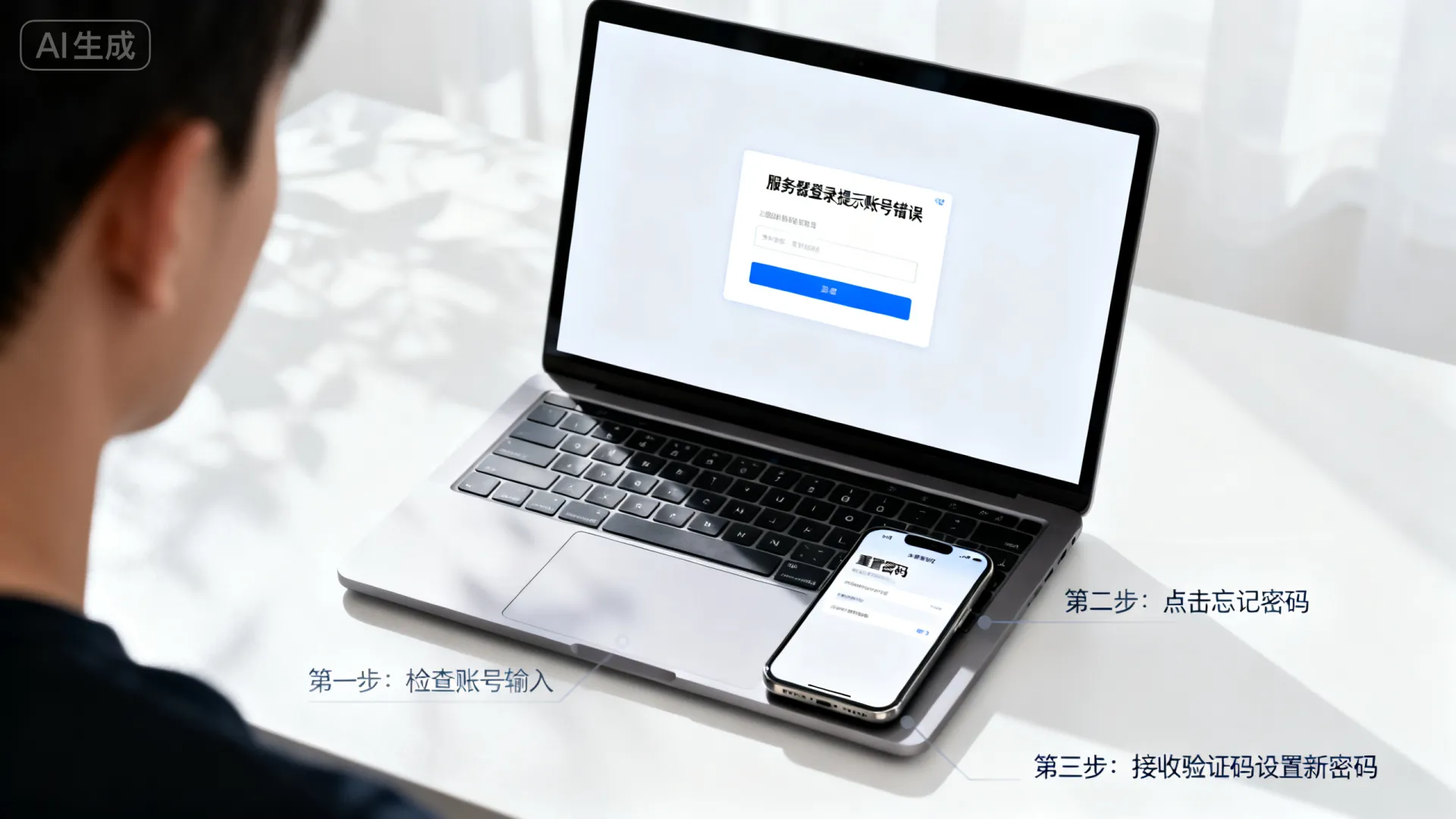 服务器登录提示账号错误？3步解决密码失效问题