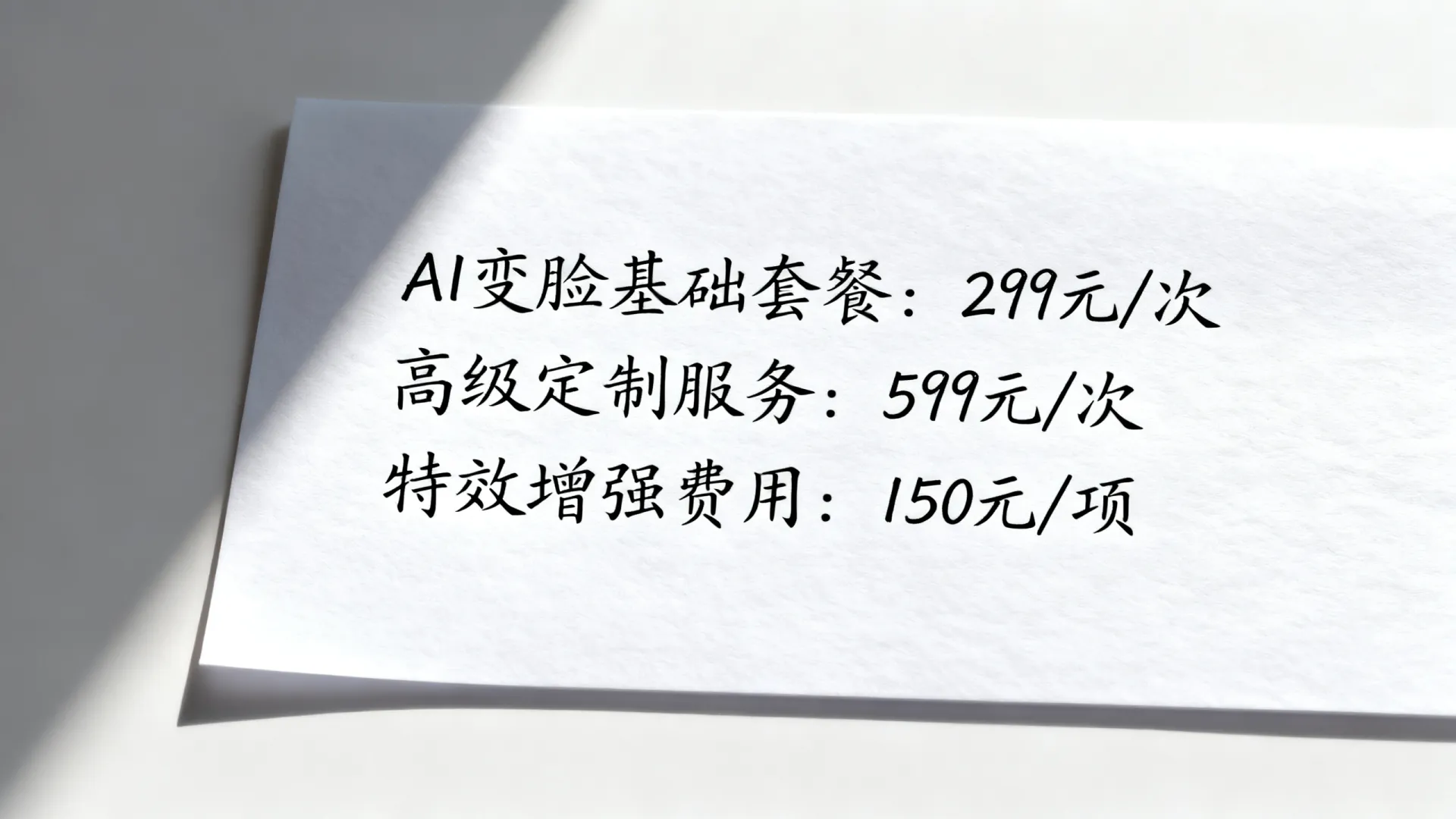 AI变脸报价 AI变脸报价