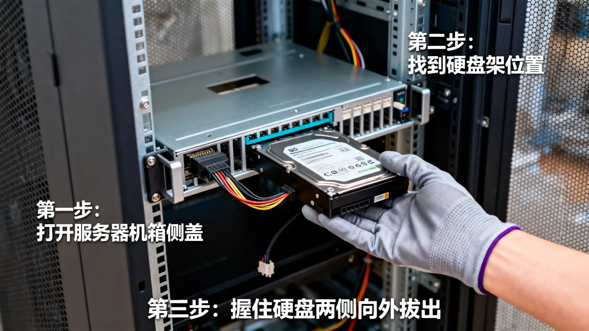 服务器的硬盘怎么拆?详细拆卸步骤图解教程 详细拆卸步骤图解教程