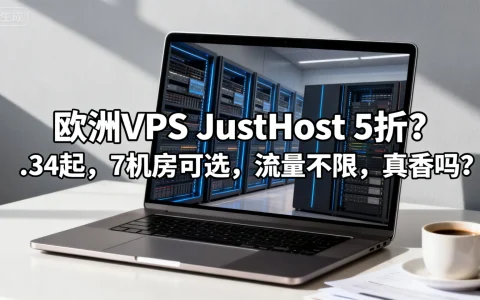 欧洲VPS JustHost 5折？$2.34起，7机房可选，流量不限，真香吗？