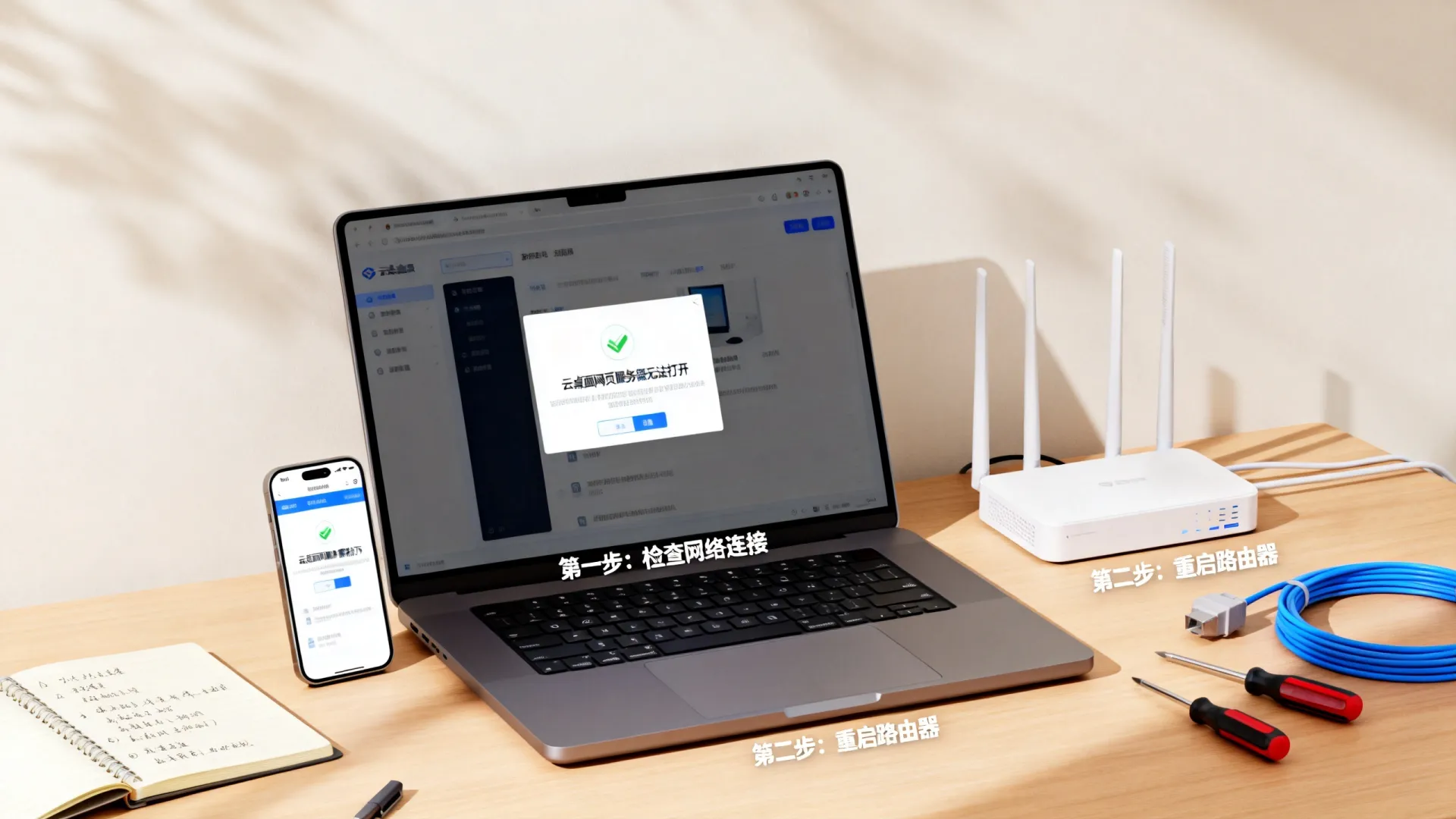 服务器在云桌面网页打不开怎么办
