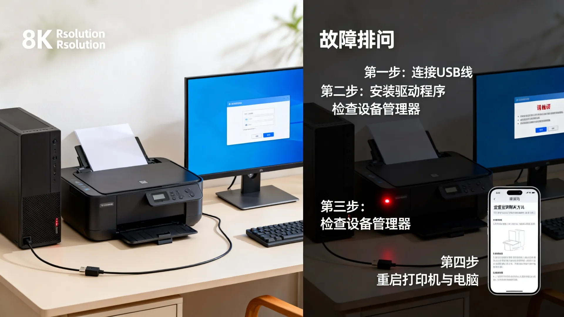 打印机连接电脑如何安装 打印机连接电脑如何安装
