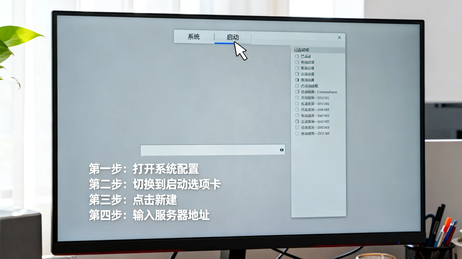 服务器地址怎么加到开始