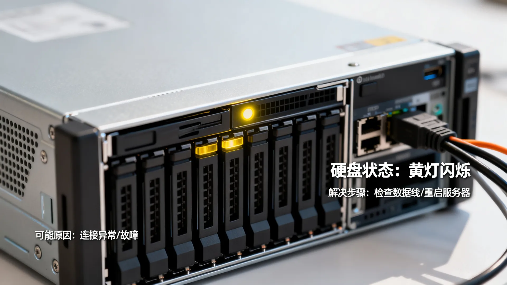 服务器更换硬盘后黄灯闪烁 服务器更换硬盘后黄灯闪烁
