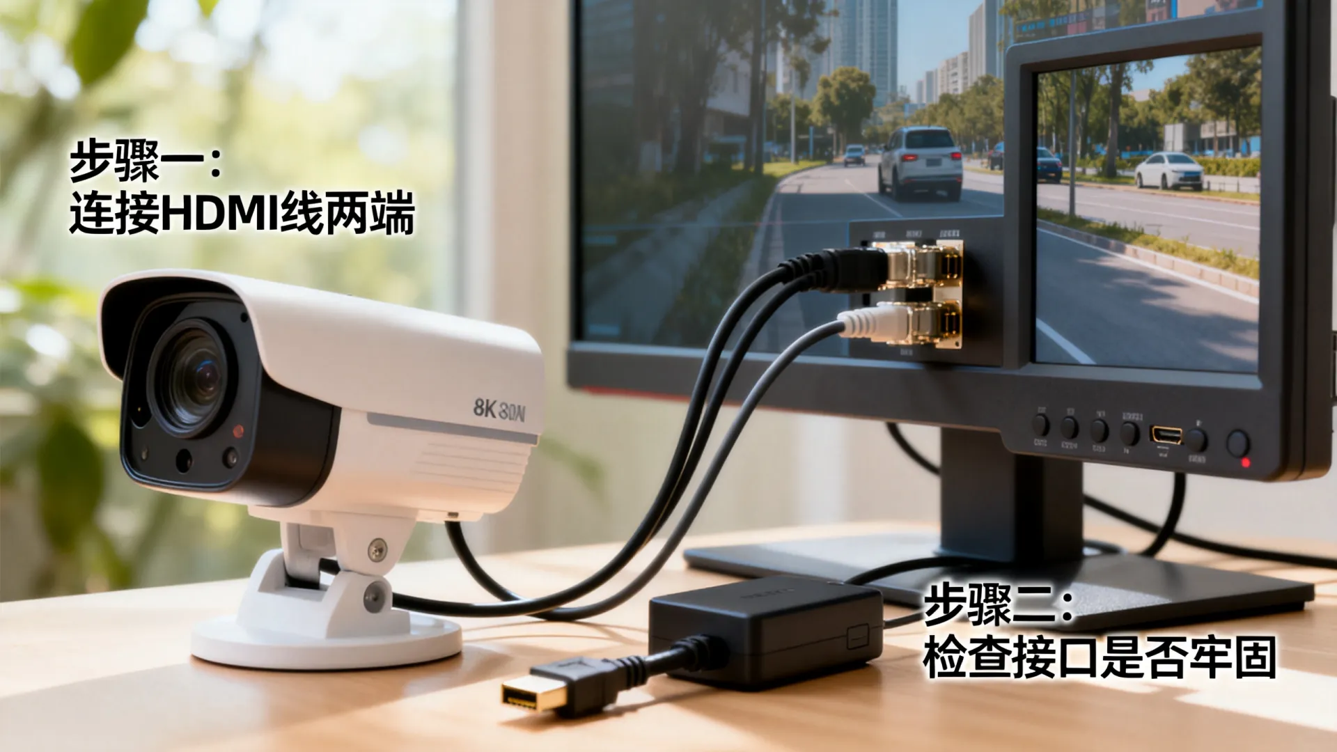监控摄像头怎么连接显示屏 监控摄像头怎么连接显示屏