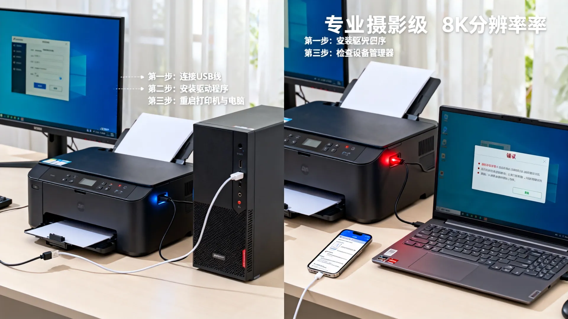 打印机连接电脑如何安装 打印机连接电脑如何安装