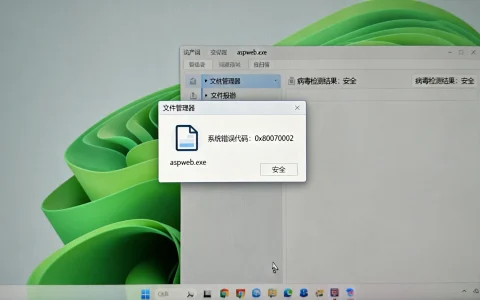 aspweb.exe是什么？系统报错、安全删除及病毒检测全解析