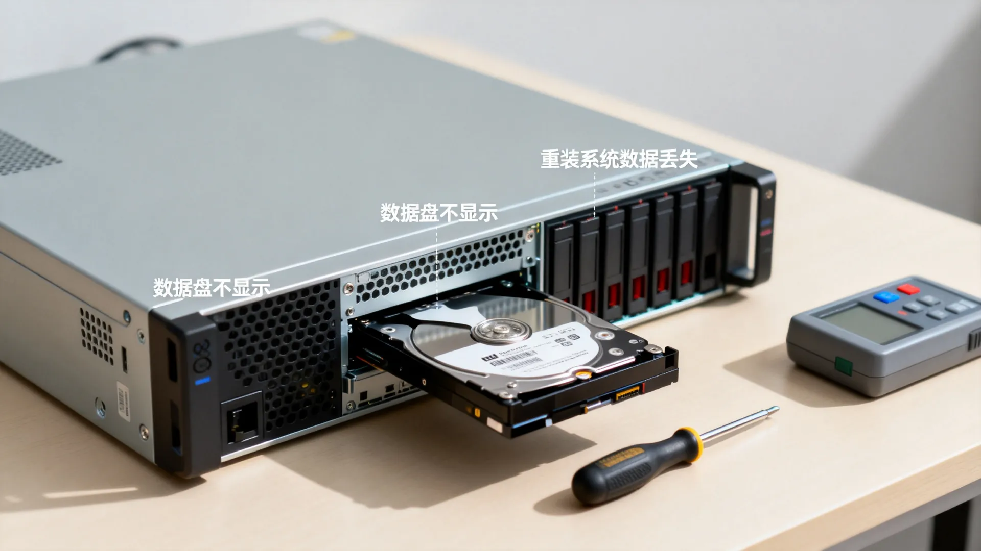 服务器更换系统后数据盘不显示