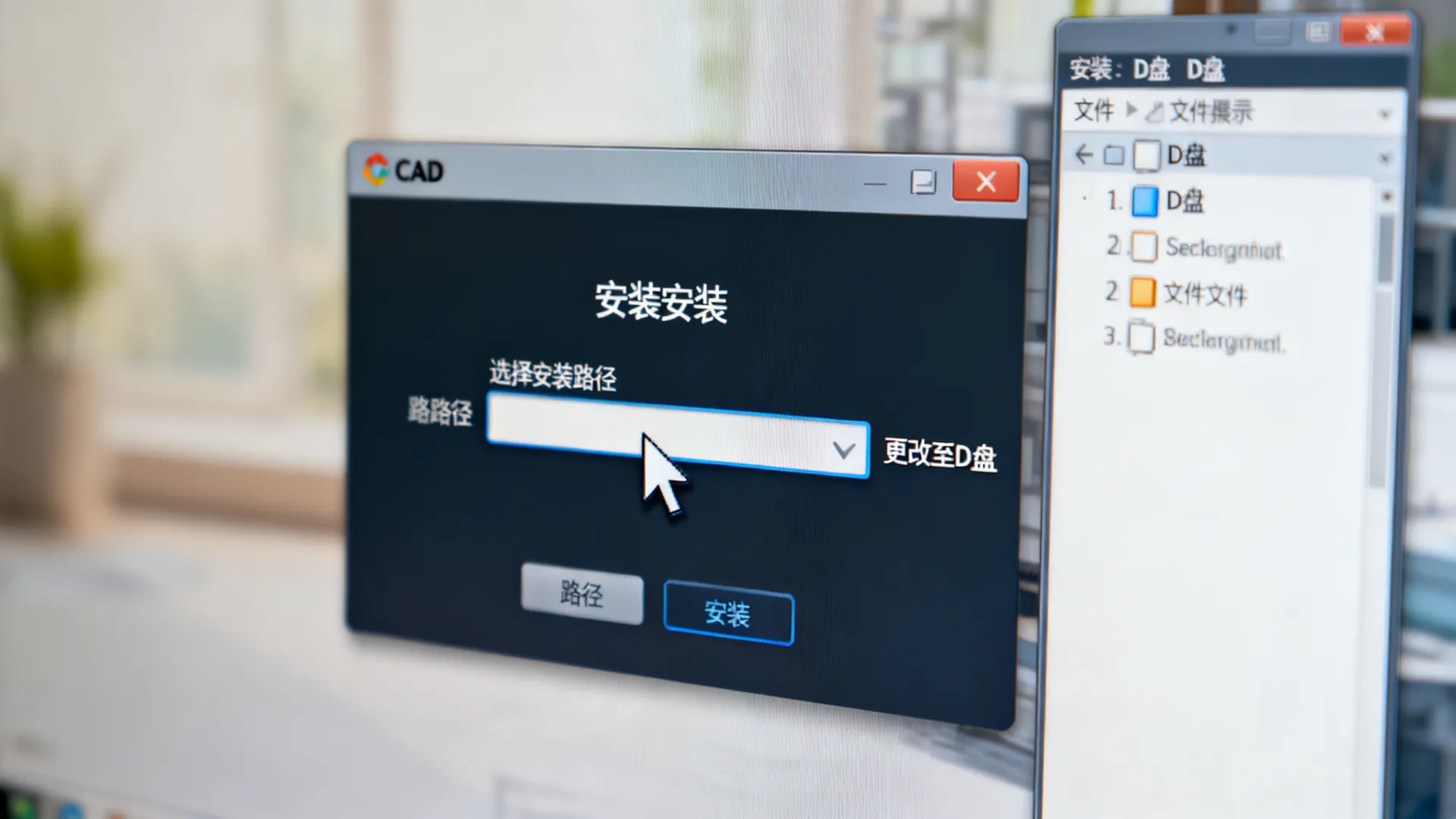 cad怎么安装到d盘 cad怎么安装到d盘