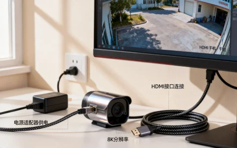 监控摄像头怎么链接显示屏，不用电脑怎么连？