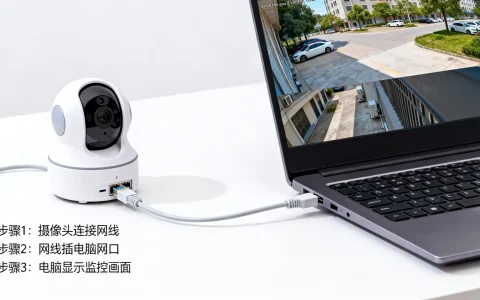 监控摄像头怎么连接电脑，网线直接插电脑能用吗？