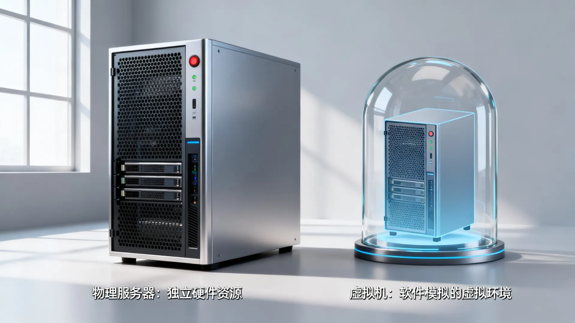 服务器和虚拟机有区别吗 服务器和虚拟机有区别吗