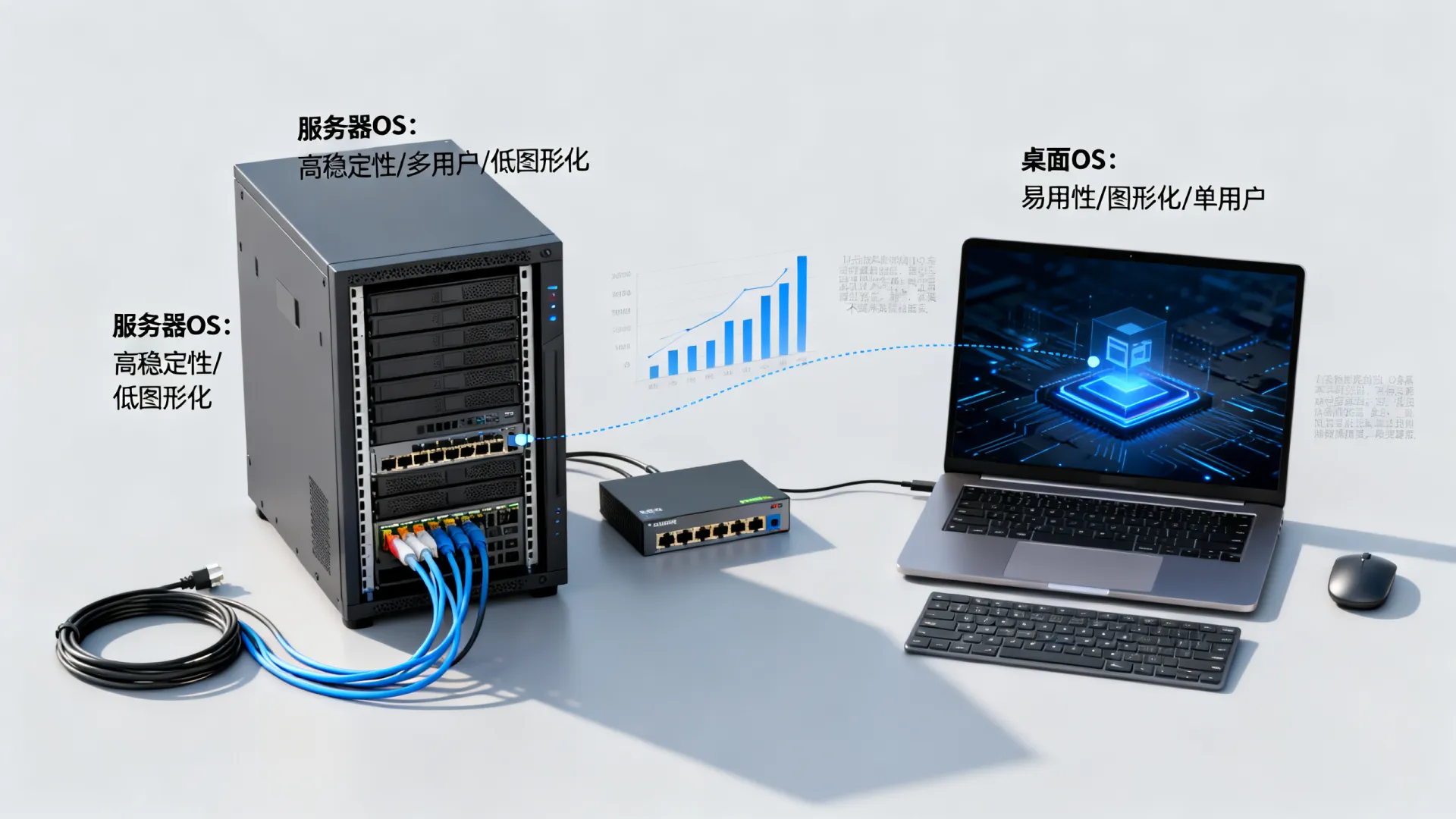 服务器操作系统与桌面操作系统有哪些区别 服务器操作系统与桌面操作系统有哪些区别