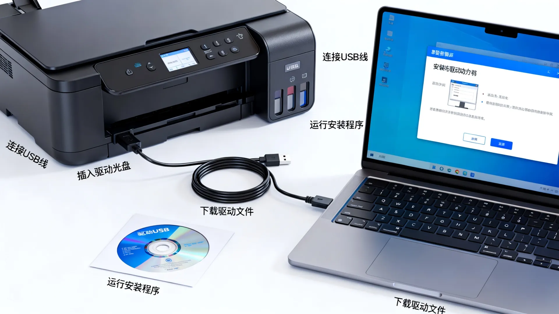 打印机连接电脑怎么安装软件