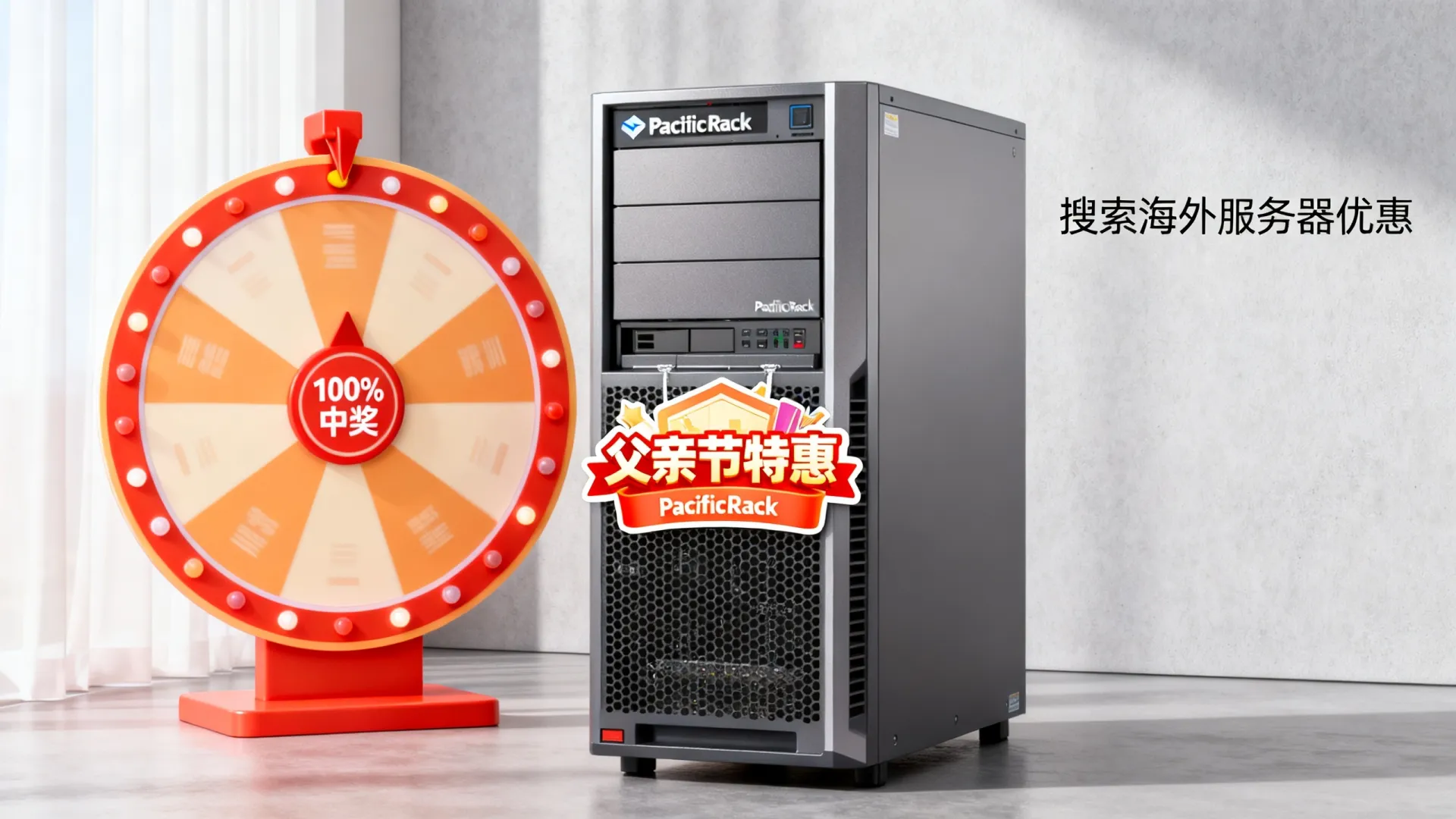 PacificRack父亲节服务器实测,大转盘100%中奖可信吗?搜索海外服务器优惠 PacificRack父亲节服务器实测