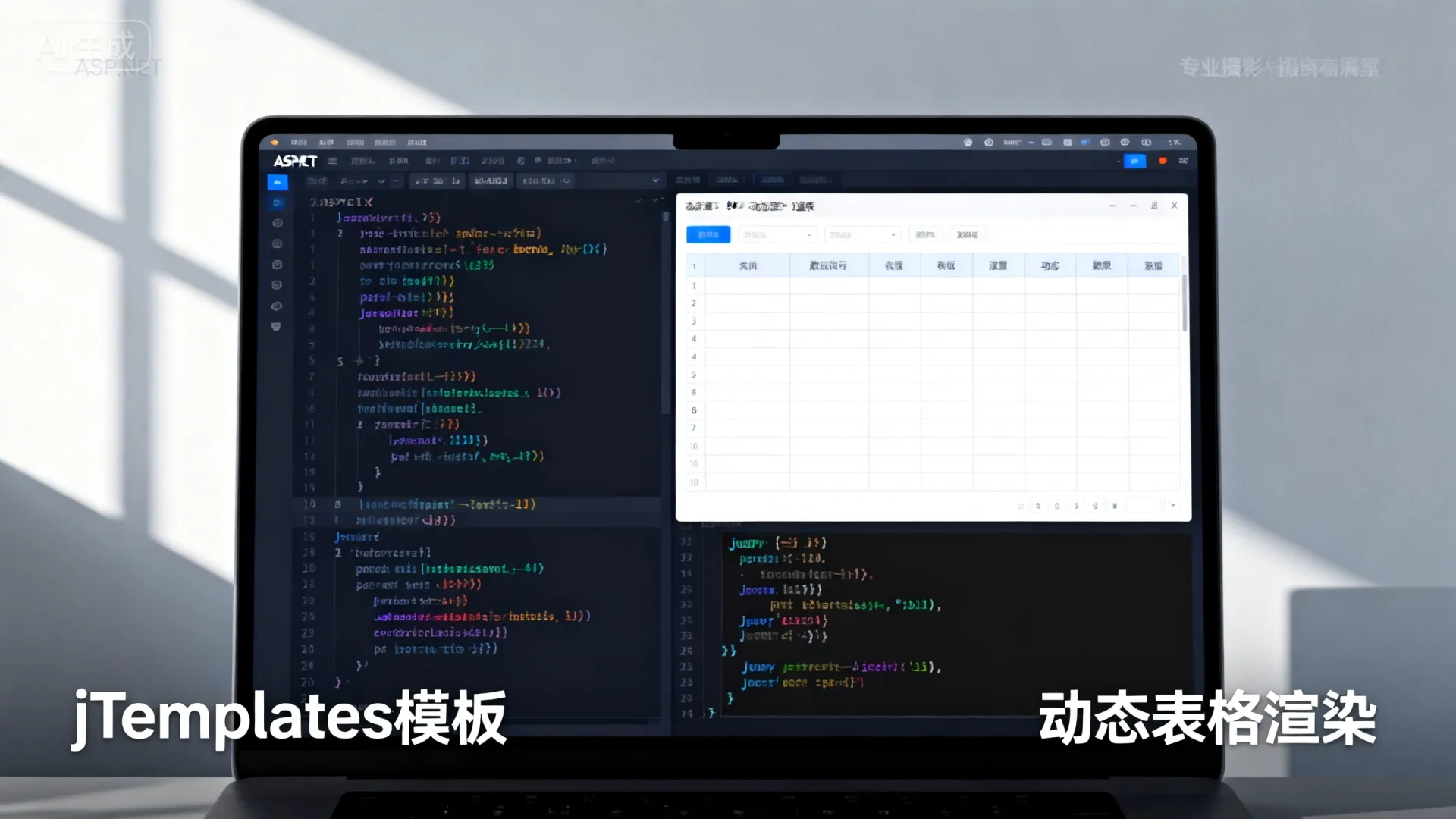 NET中利用jTemplates实现动态表格