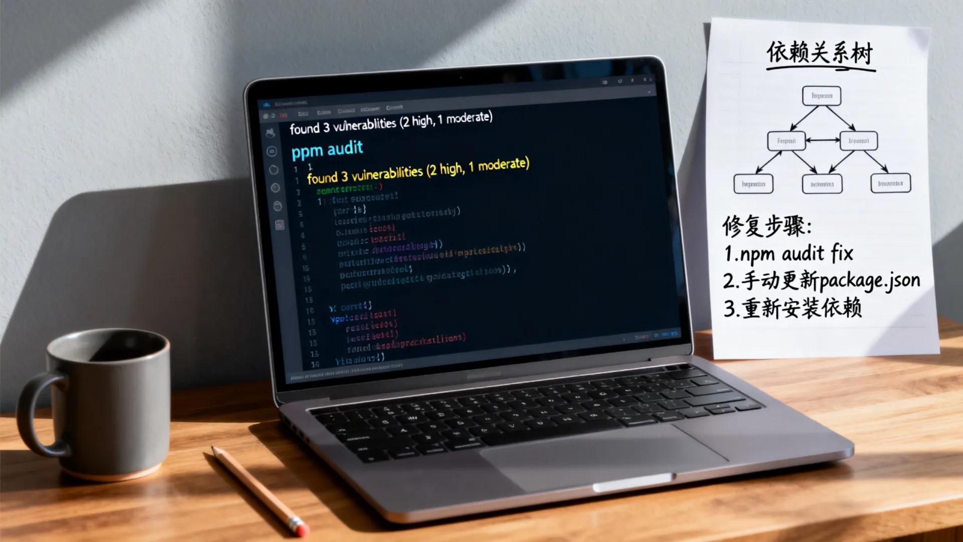 npm audit有什么用?详解npm安全审计与依赖漏洞修复步骤 详解npm安全审计与依赖漏洞修复步骤