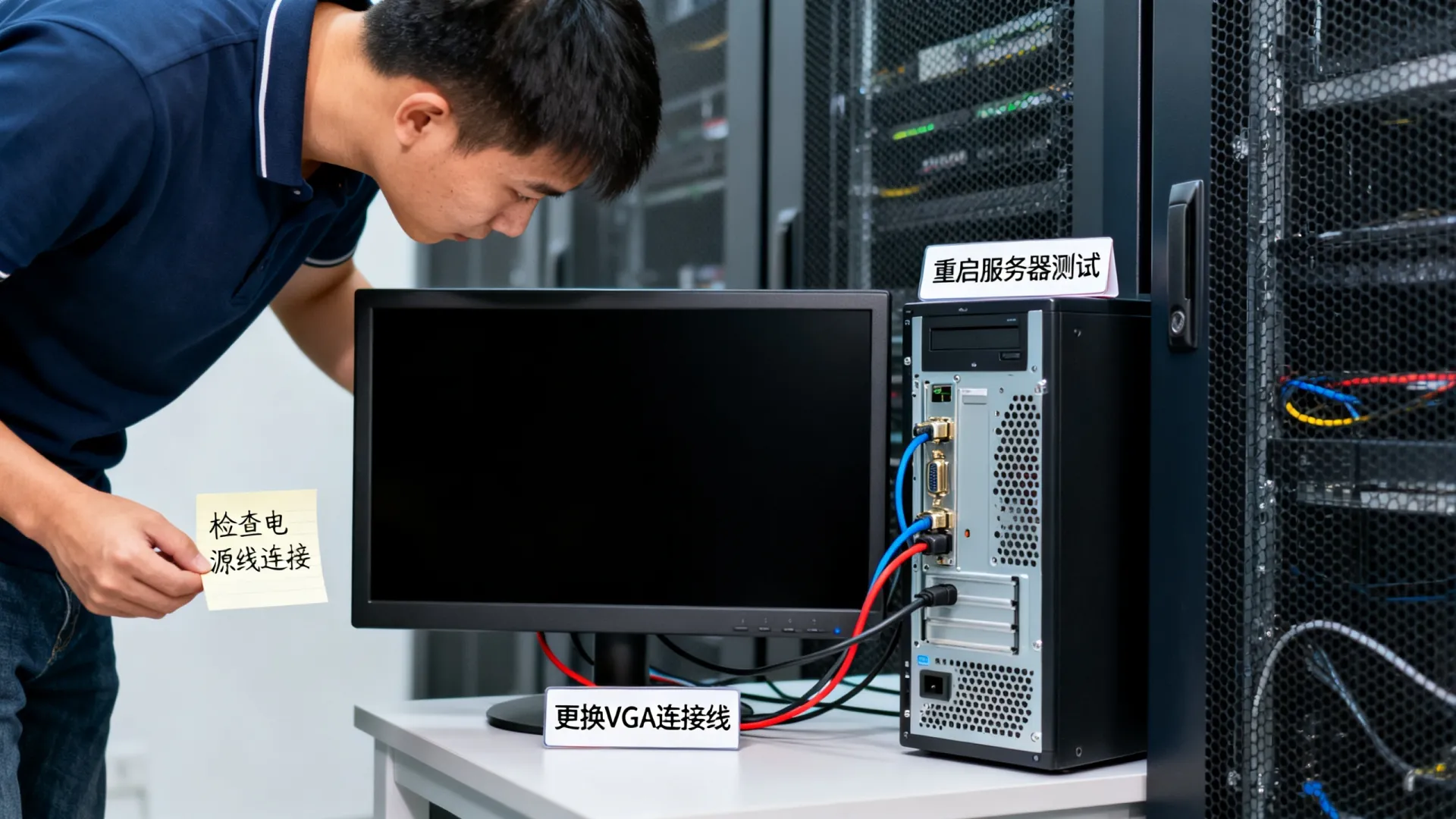 服务器显示器不亮 服务器显示器不亮