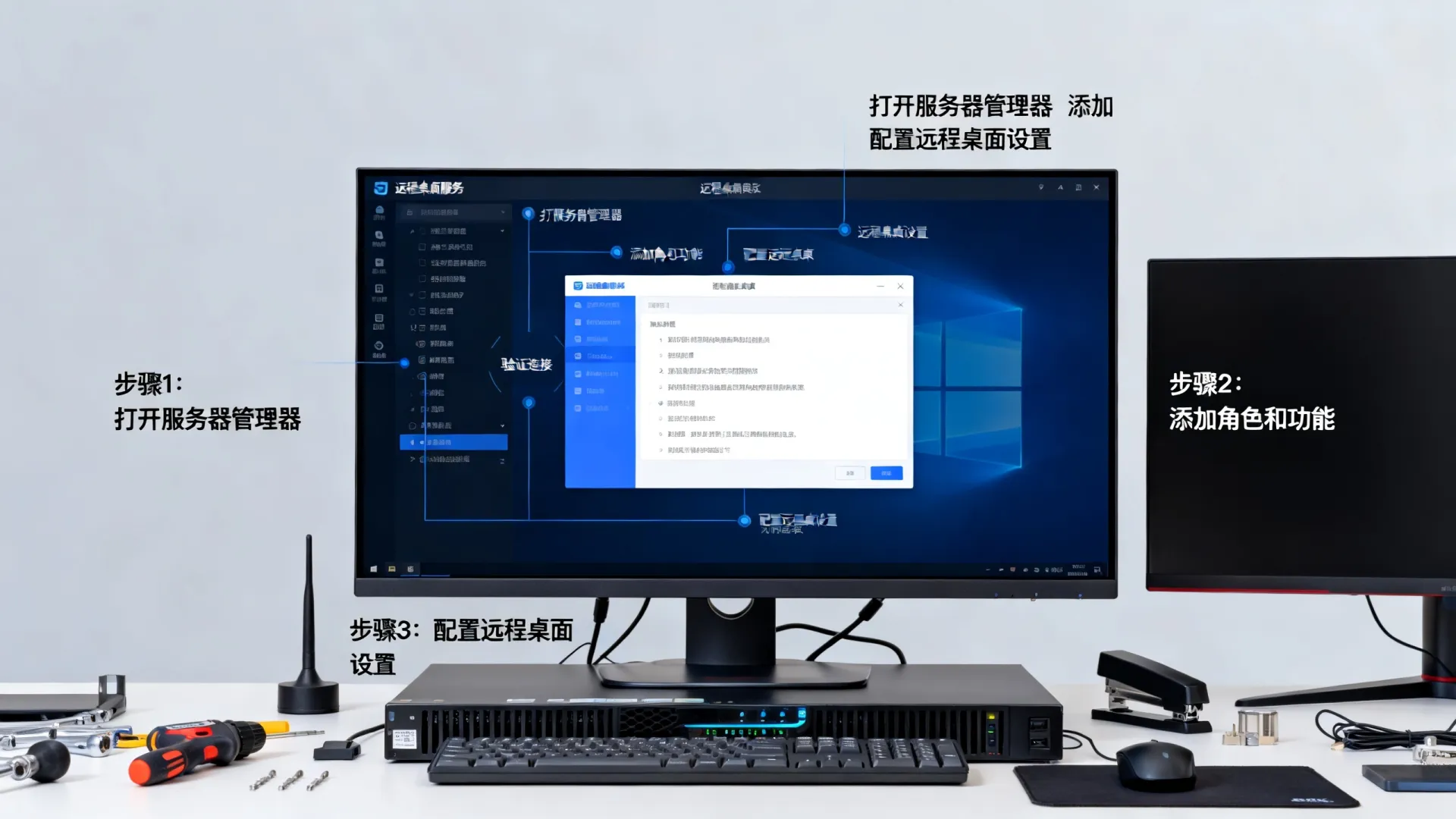 服务器的远程桌面服务怎么安装
