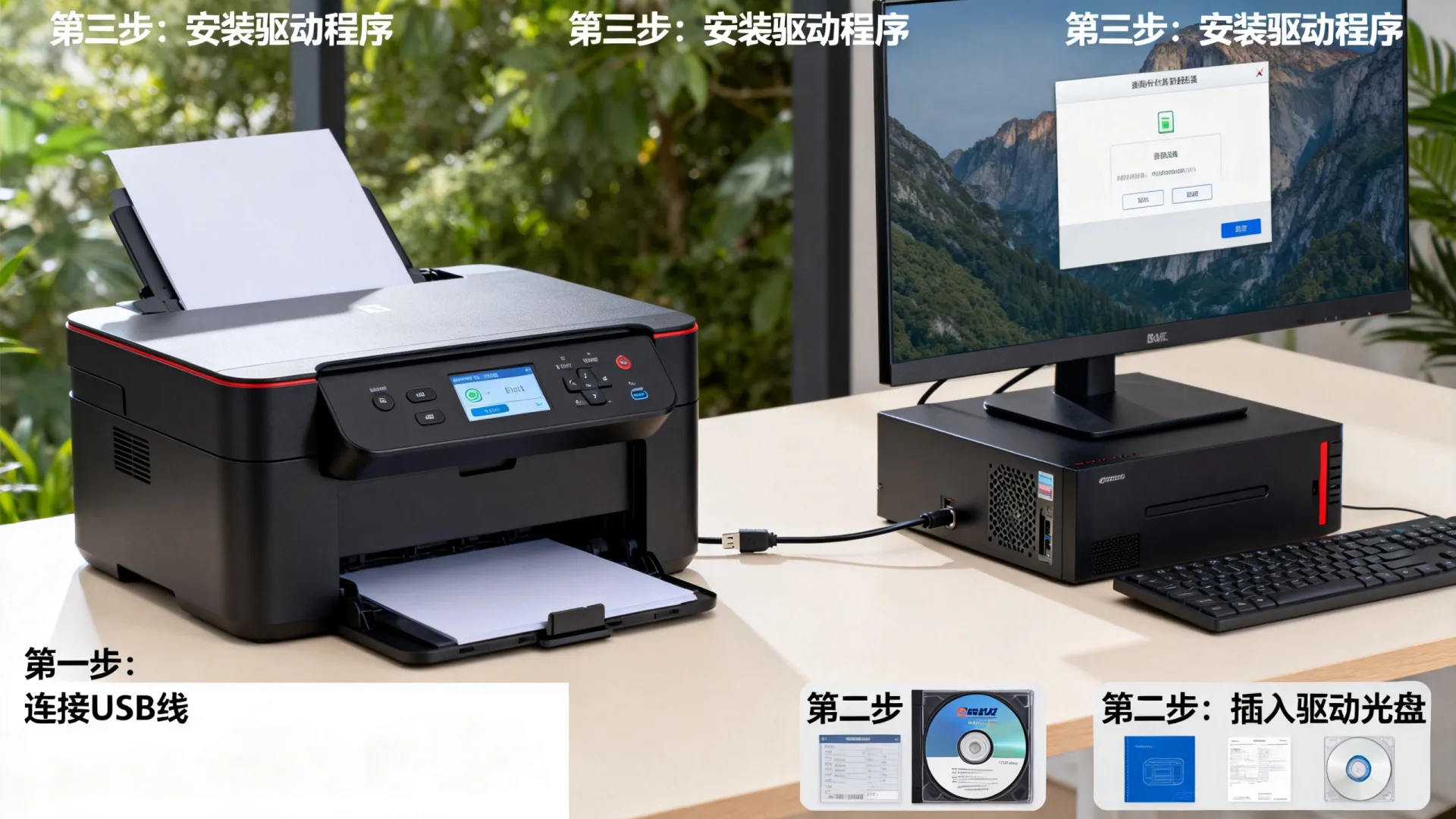 打印机怎么连接电脑怎么安装驱动 打印机怎么连接电脑怎么安装驱动