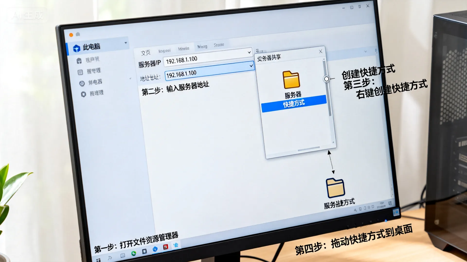 如何创建服务器快捷方式到桌面?详细图文教程 如何创建服务器快捷方式到桌面?详细图文教程
