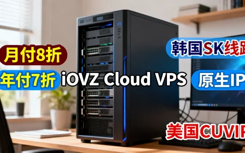 iOVZ Cloud VPS月付8折年付7折？韩国SK线路+原生IP+美国CUVIP，这优惠靠谱吗？
