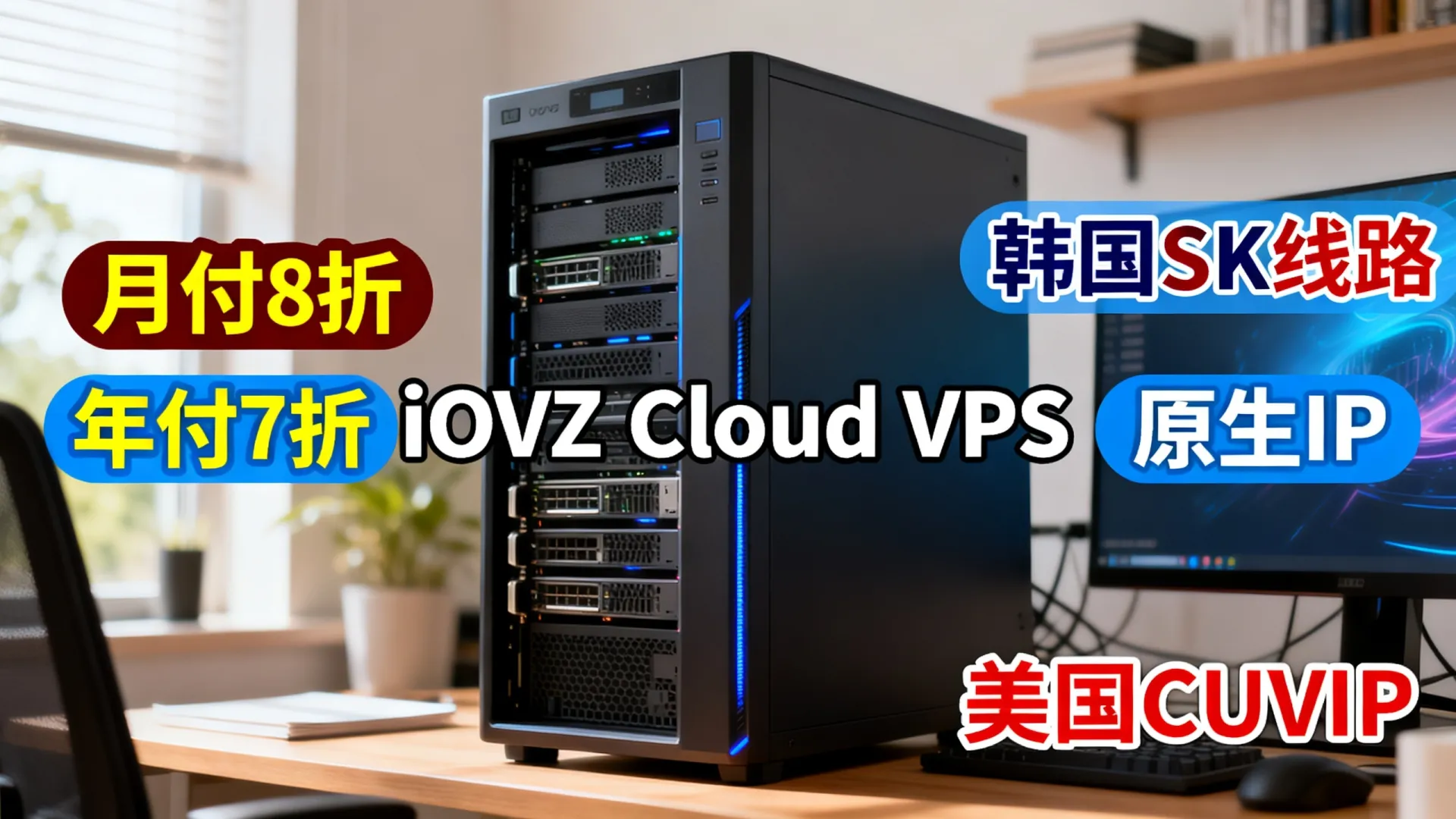 iOVZ Cloud，全场VPS月付8折/年付7折，有韩国SK线路/韩国原生IP/美国CUVIP(双ISP住宅IP) - VPS评测 - 国外VPS，国外VPS商家，评测及优惠