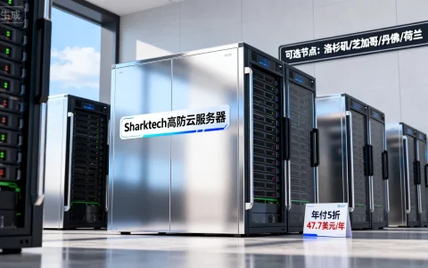 Sharktech高防云服务器年付5折，47.7美元/年，洛杉矶/芝加哥/丹佛/荷兰四地可选，为何如此优惠？