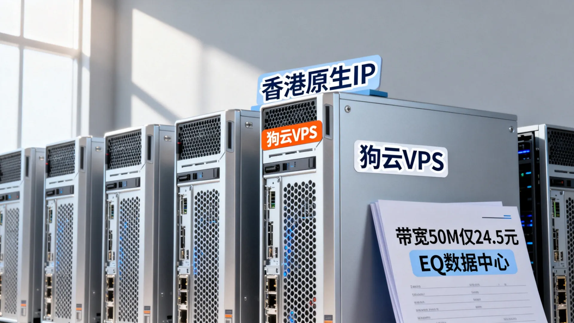 狗云新增香港原生IP 香港EQ数据中心 50M带宽 24.5元 - VPS评测 - 国外VPS，国外VPS商家，评测及优惠
