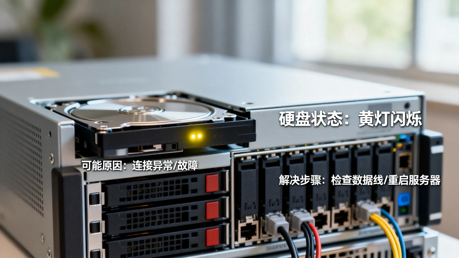 服务器更换硬盘后黄灯闪烁 服务器更换硬盘后黄灯闪烁