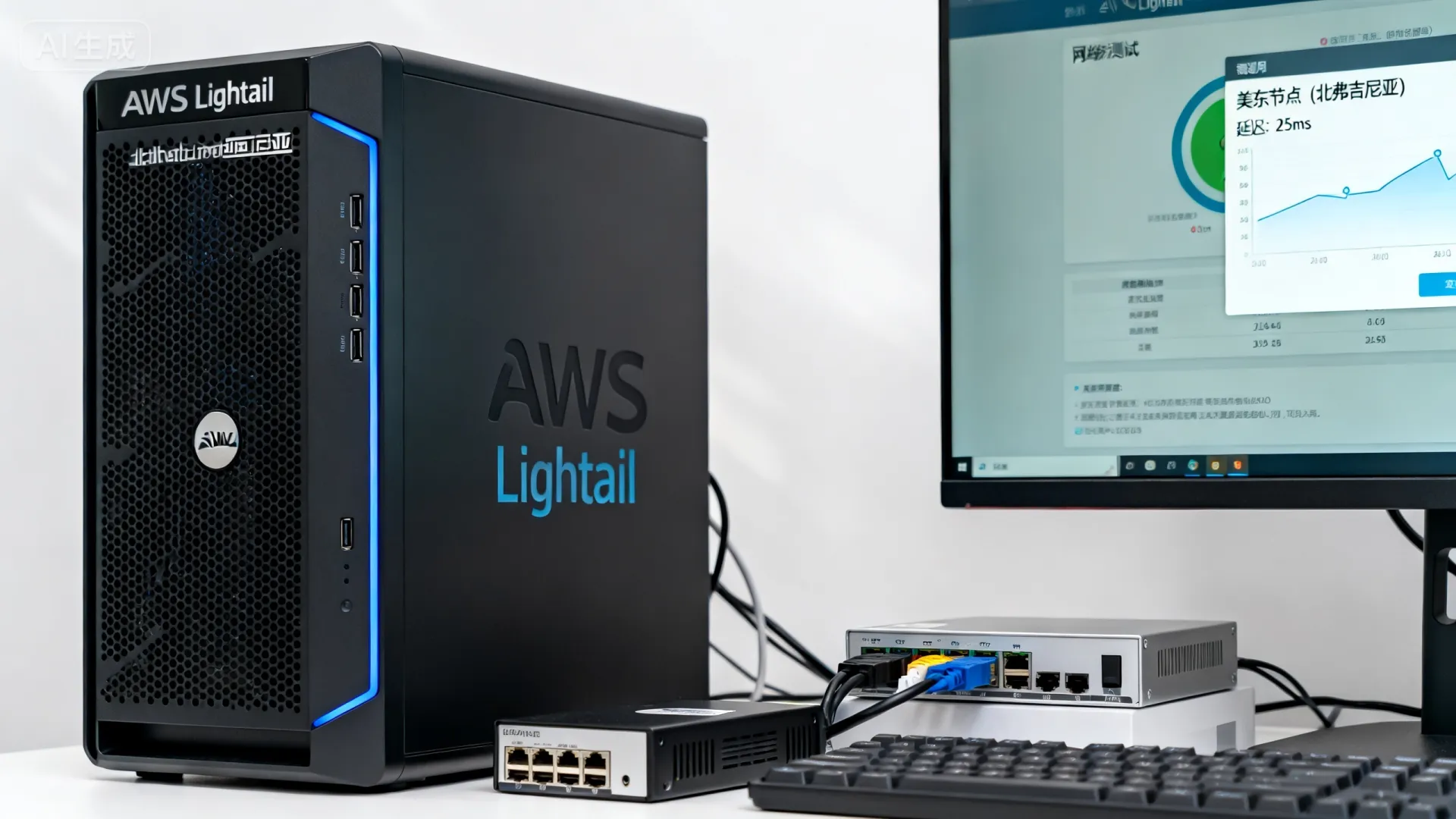 AWS Lightsail美东节点速度怎么样？北弗吉尼亚服务器延迟实测