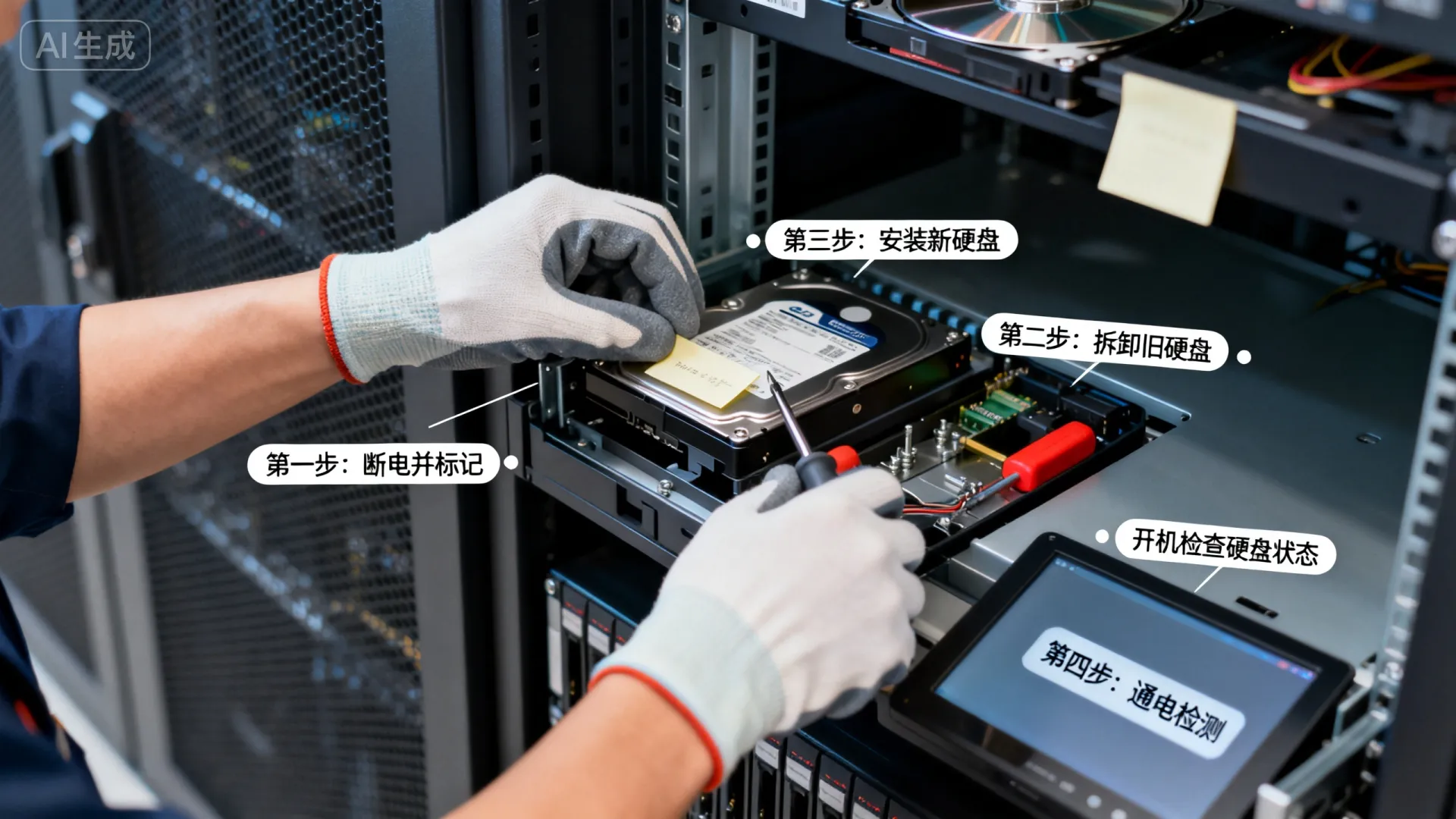 服务器硬盘如何更换?详细步骤图解|服务器硬盘故障扩容升级指南 服务器硬盘如何更换?详细步骤图解|服务器硬盘故障扩容升级指南