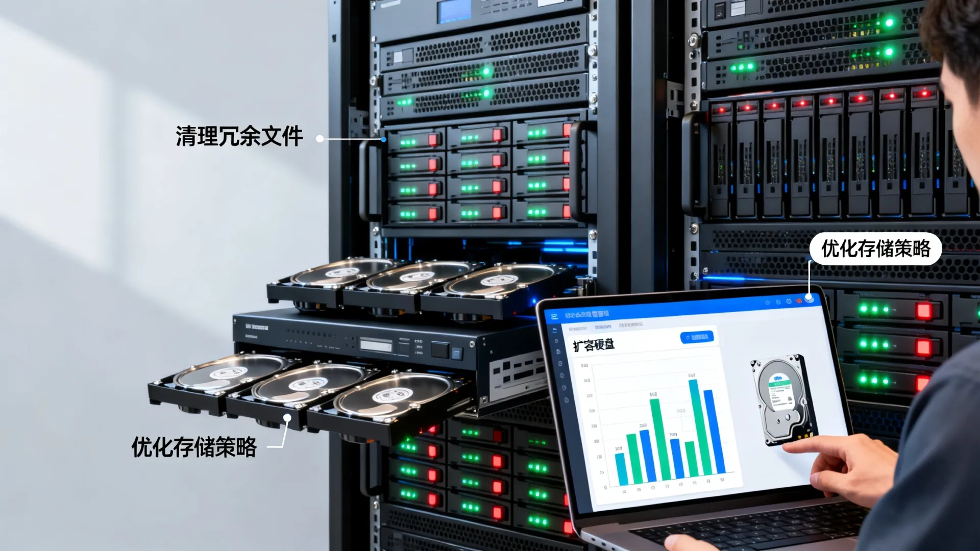 服务器硬盘占满怎么处理