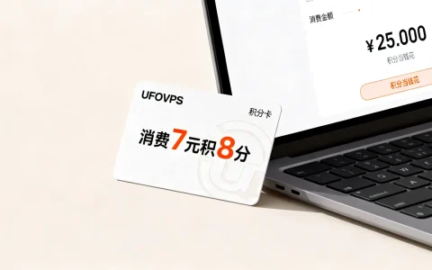 UFOVPS积分怎么获得？消费7元积8分，积分当钱花！