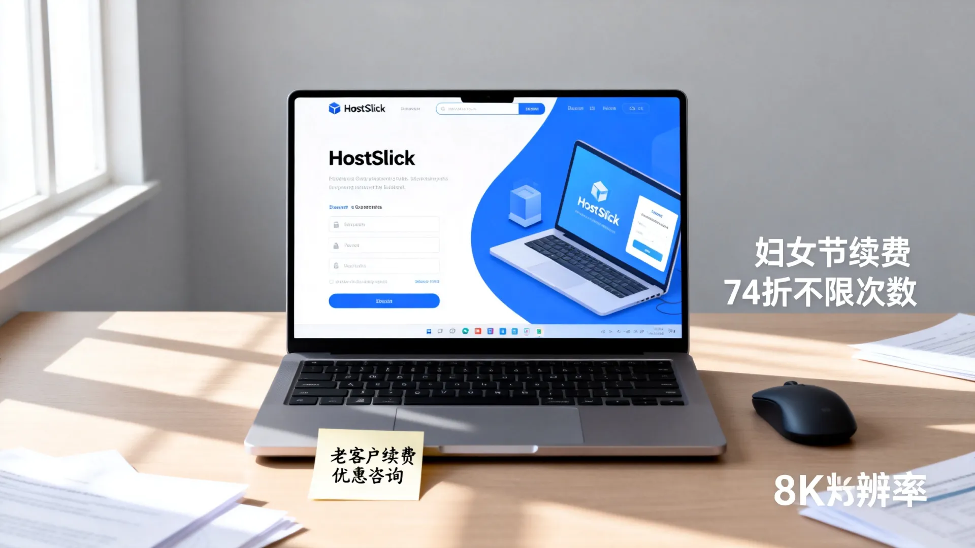HostSlick妇女节续费74折不限次数?HostSlick老客户续费优惠折扣多少? HostSlick妇女节续费74折不限次数