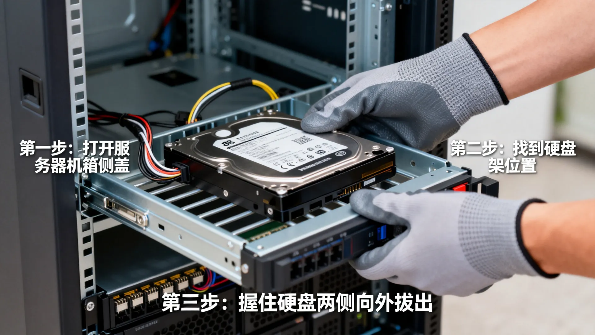 服务器的硬盘怎么拆?详细拆卸步骤图解教程 详细拆卸步骤图解教程