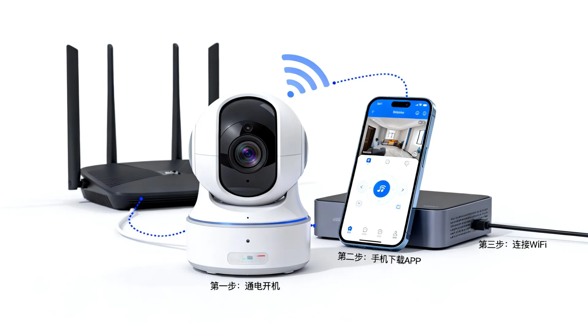 监控摄像头连接步骤