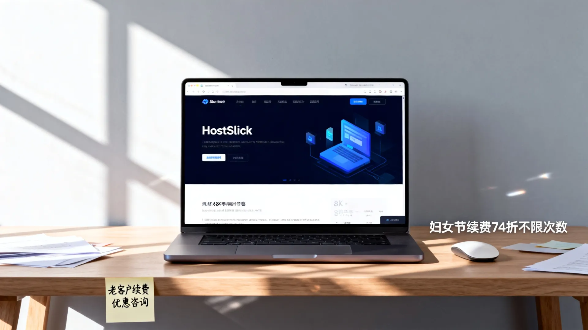 HostSlick妇女节续费74折不限次数?HostSlick老客户续费优惠折扣多少? HostSlick妇女节续费74折不限次数