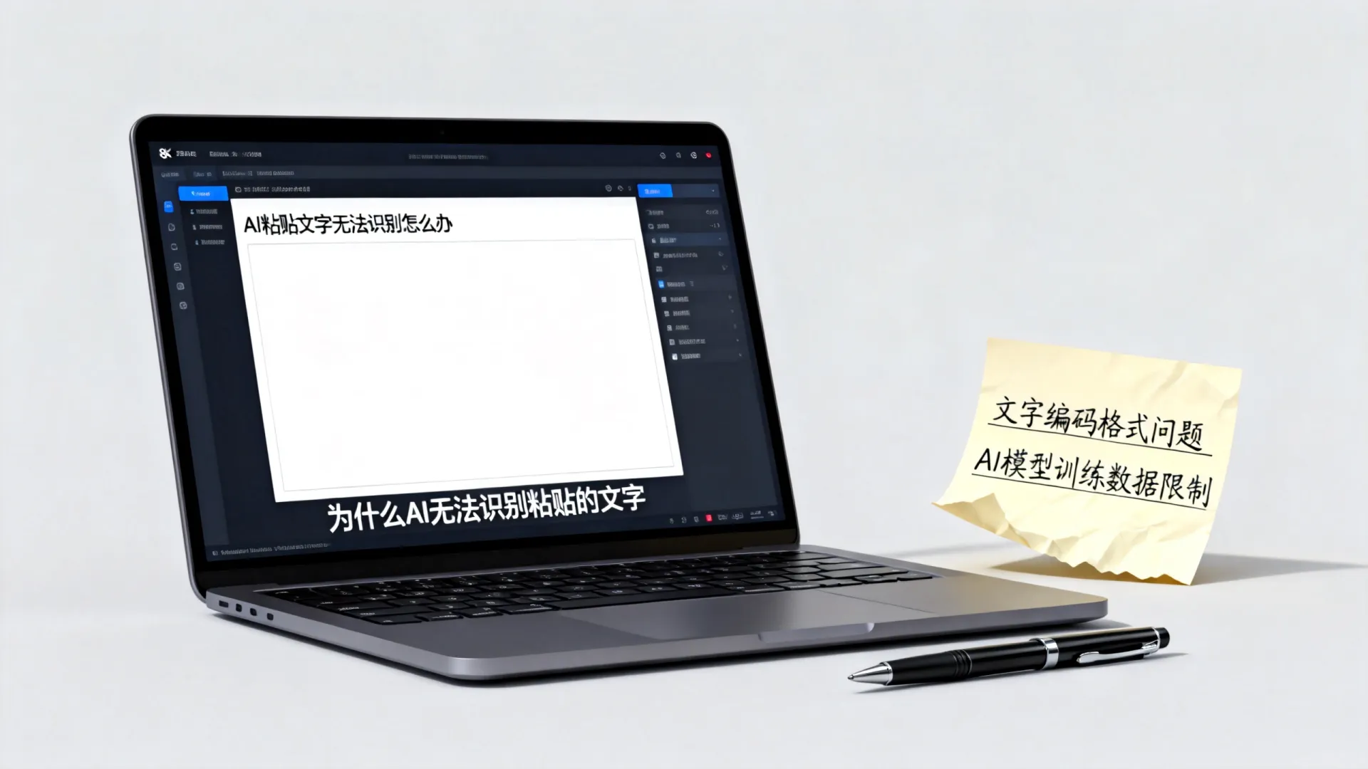 ai粘贴的文字无法识别