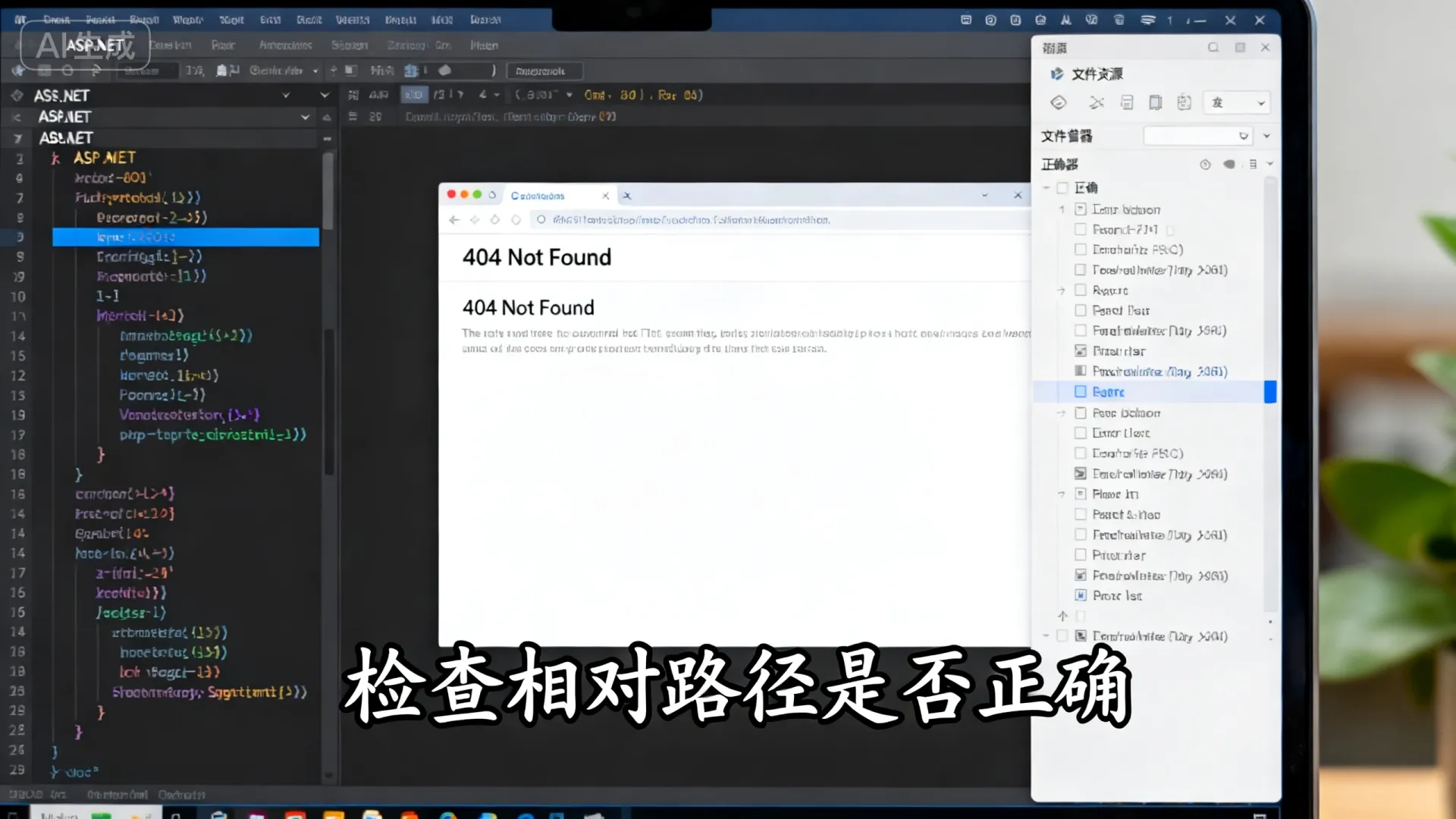 在ASP.NET中如何解决文件路径错误以避免404问题？