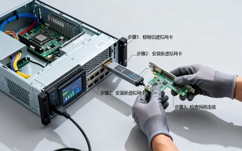 服务器怎么更换虚拟网卡，换完网卡连不上网怎么办？