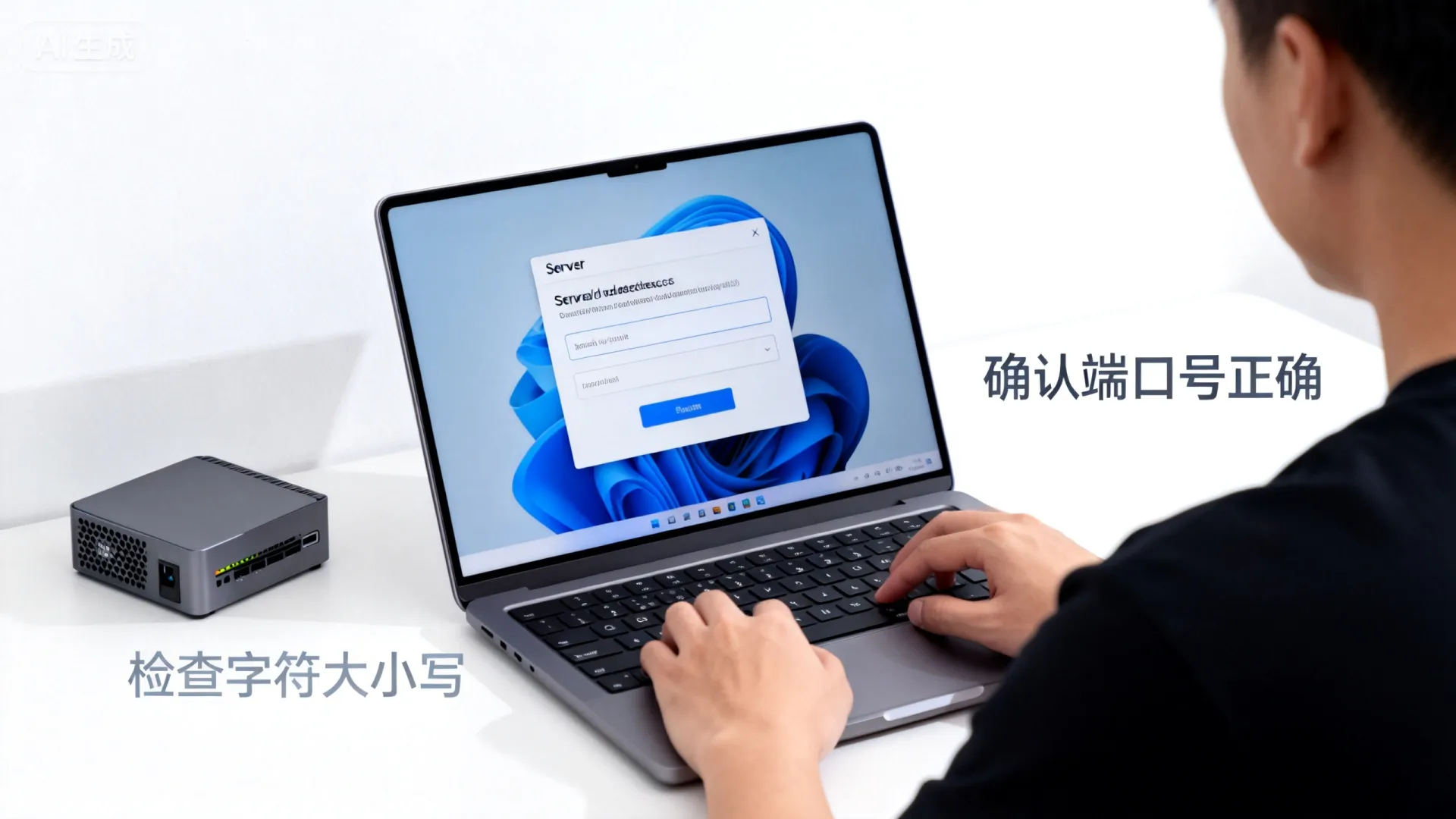 服务器地址完整输入